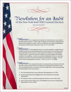 Resolution for an Audit of NY's 2022 General Election